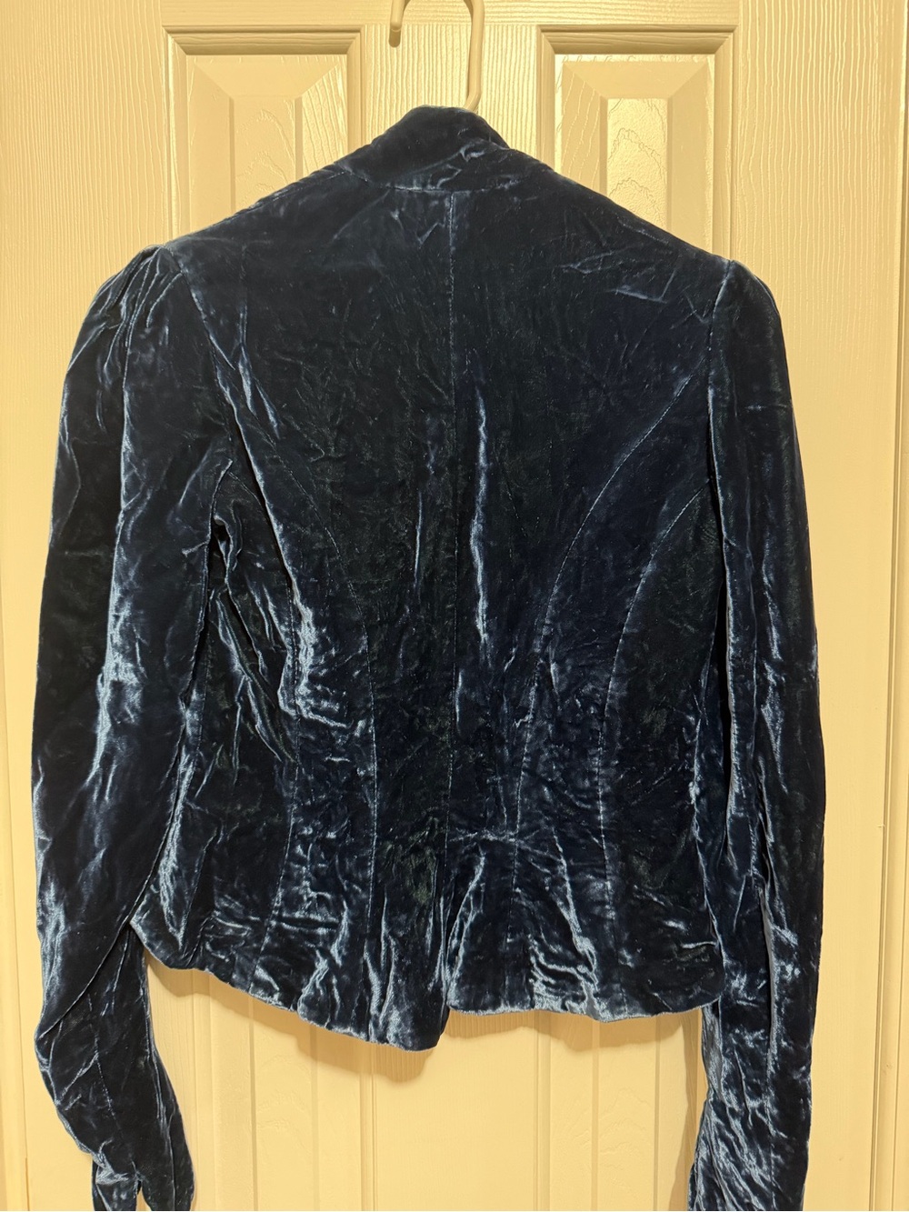 Vintage Ralph Lauren Deep Navy Velvet Button Jacket - Picture 2 of 7